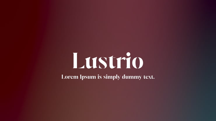 Lustrio Font