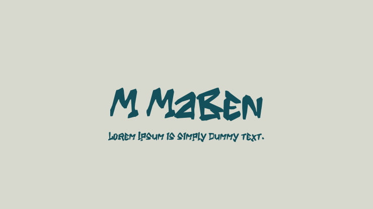 M Maben Font