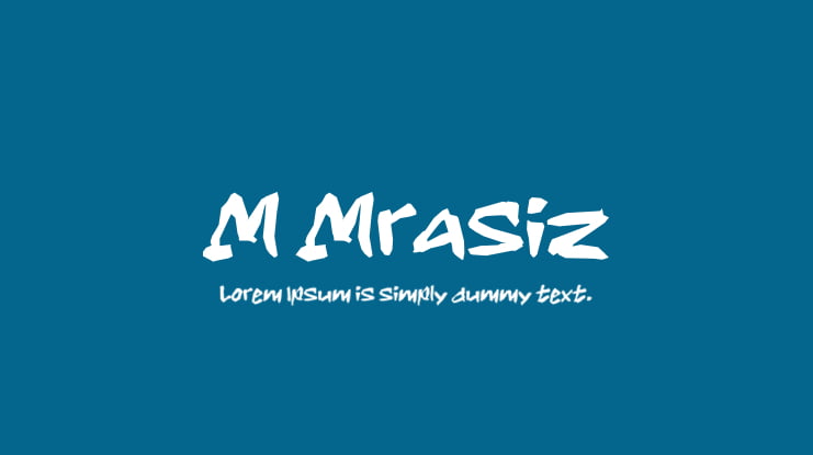 M Mrasiz Font