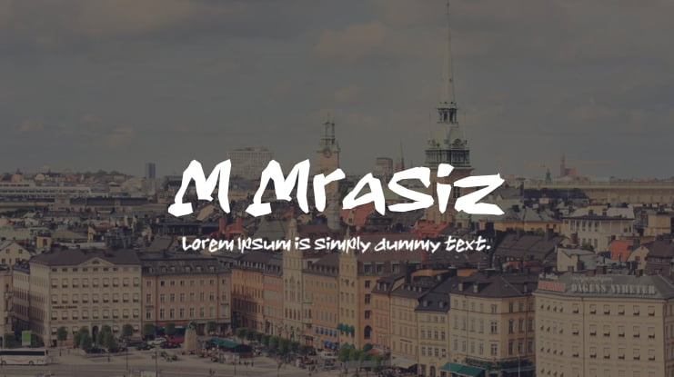 M Mrasiz Font