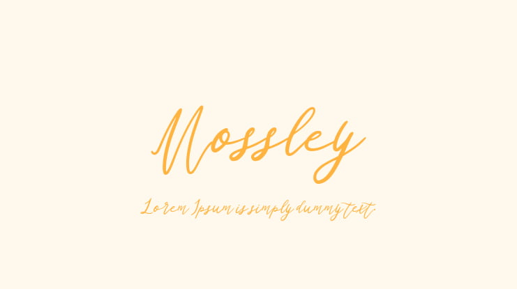 Mossley Font