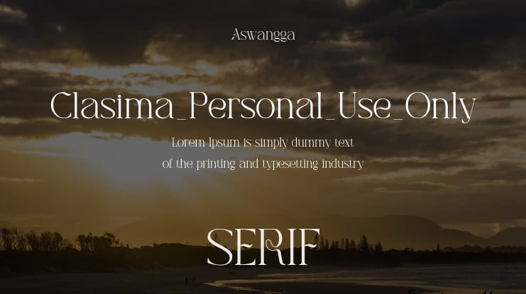 Clasima_Personal_Use_Only Font