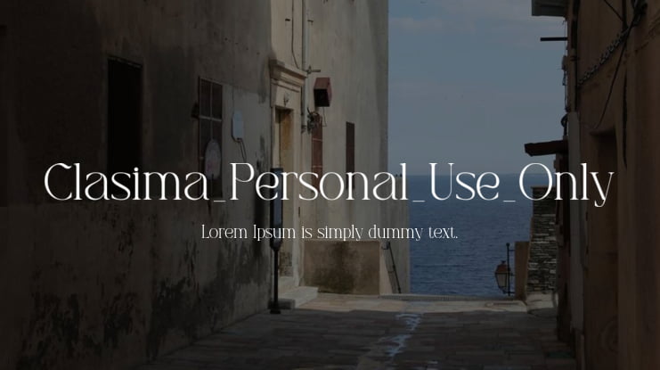 Clasima_Personal_Use_Only Font