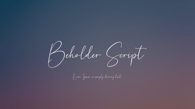 Beholder Script Font