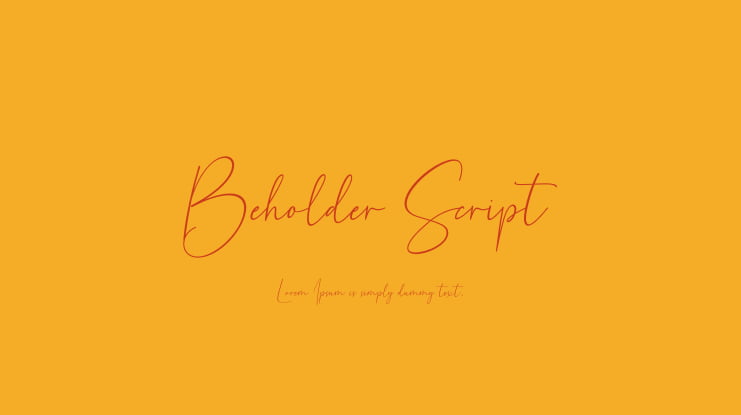 Beholder Script Font