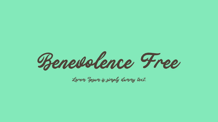 Benevolence Free Font