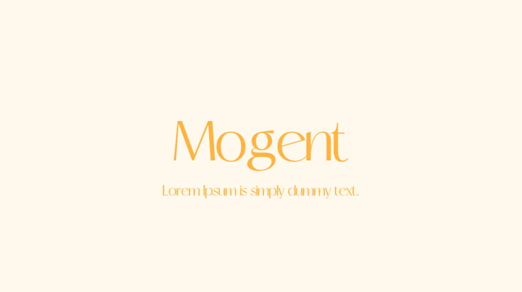 Mogent Font