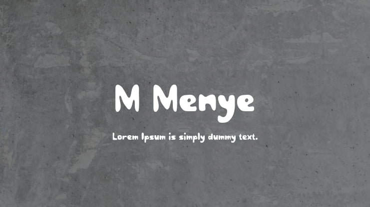 M Menye Font