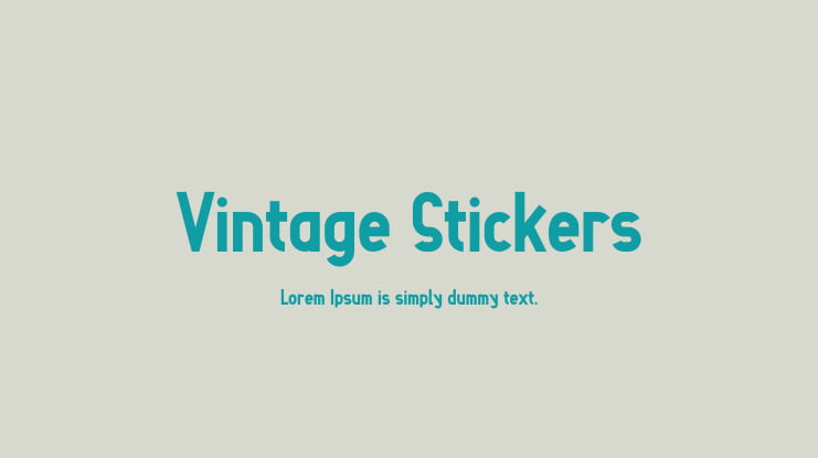 Vintage Stickers Font