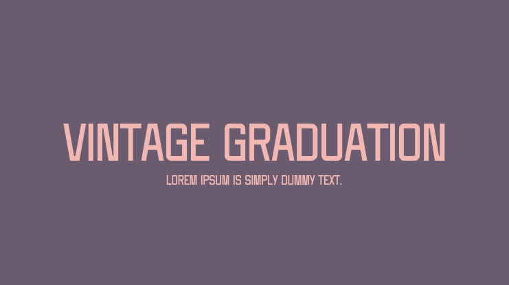 Vintage Graduation Font
