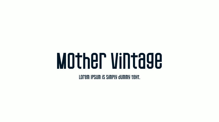 Mother Vintage Font
