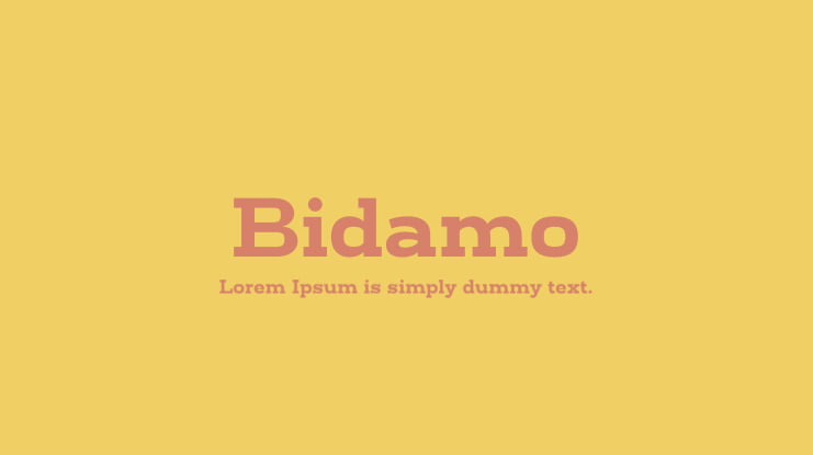 Bidamo Font Family