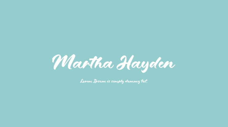 Martha Hayden Font