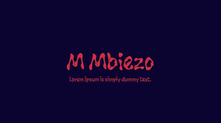 M Mbiezo Font