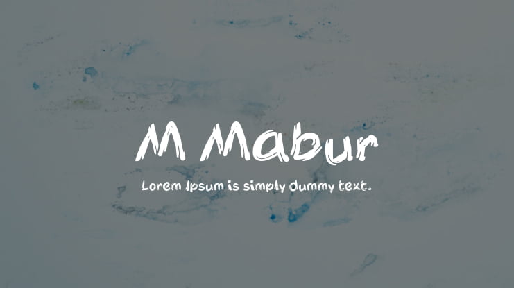 M Mabur Font