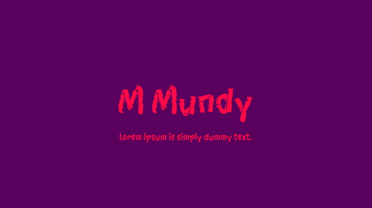 M Mundy Font