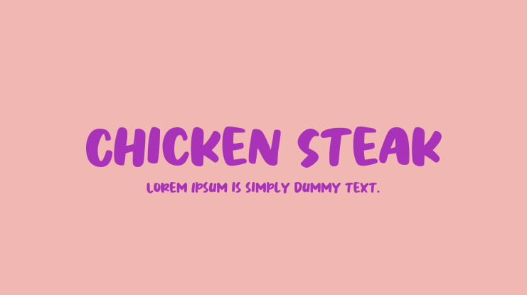 Chicken Steak Font Family