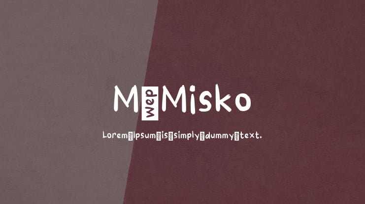 M Misko Font : Download Free for Desktop & Webfont