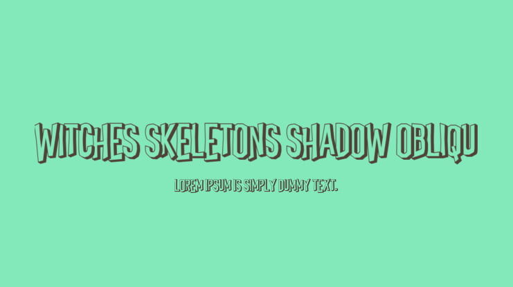 Witches Skeletons Shadow Obliqu Font Family
