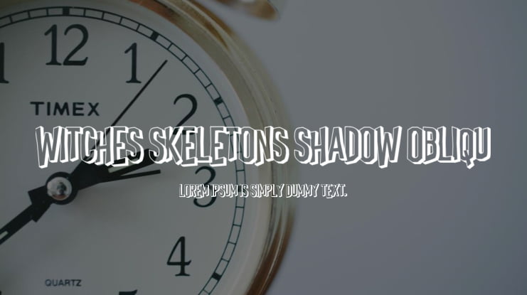 Witches Skeletons Shadow Obliqu Font Family