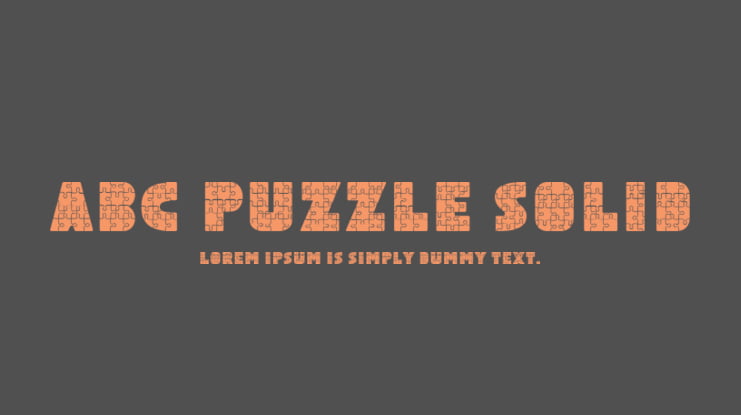 Abc Puzzle Solid Font Family