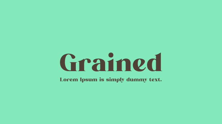 Grained Font