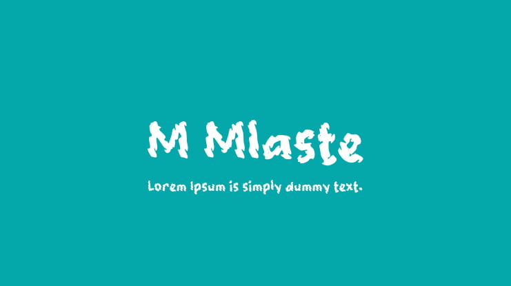 M Mlaste Font