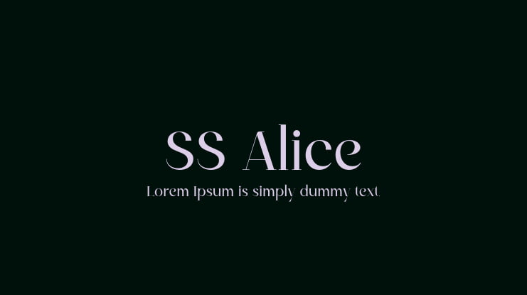 SS Alice Font
