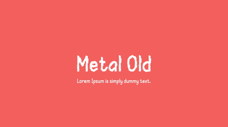 Metal Old Font
