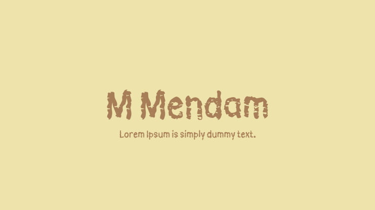 M Mendam Font