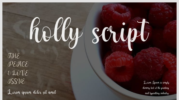 holly script Font