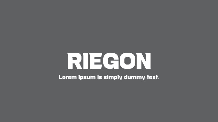 RIEGON Font