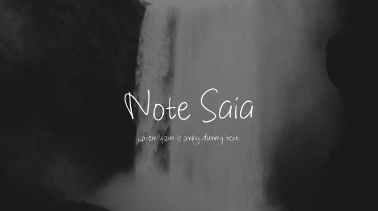 Note Saia Font Family