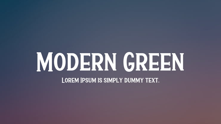 Modern Green Font