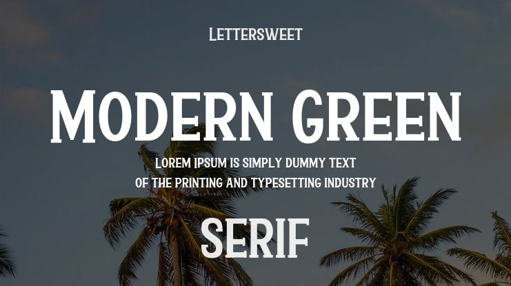 Modern Green Font