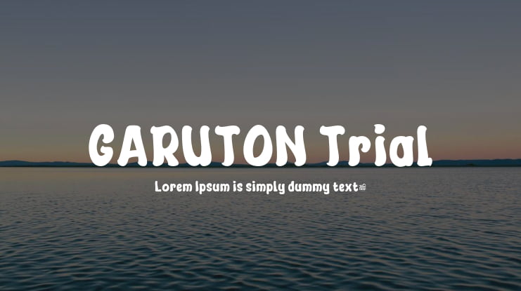 GARUTON Trial Font