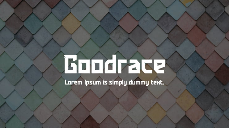 Goodrace Font Family