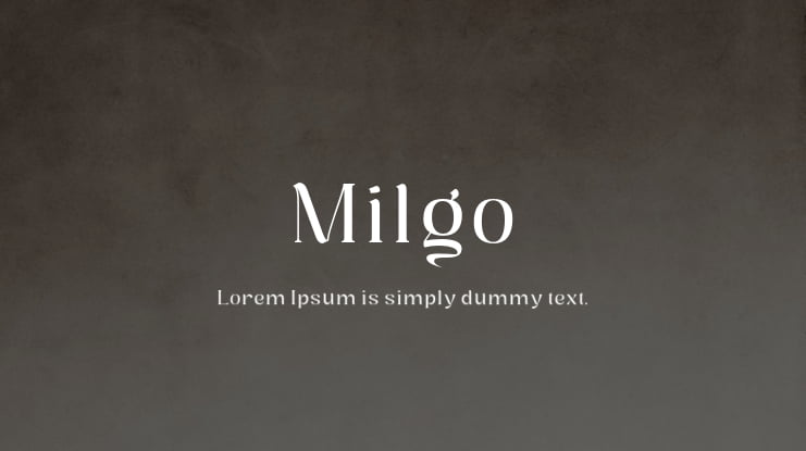 Milgo Font Family