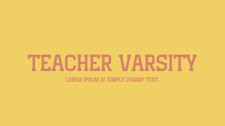 Teacher Varsity Font