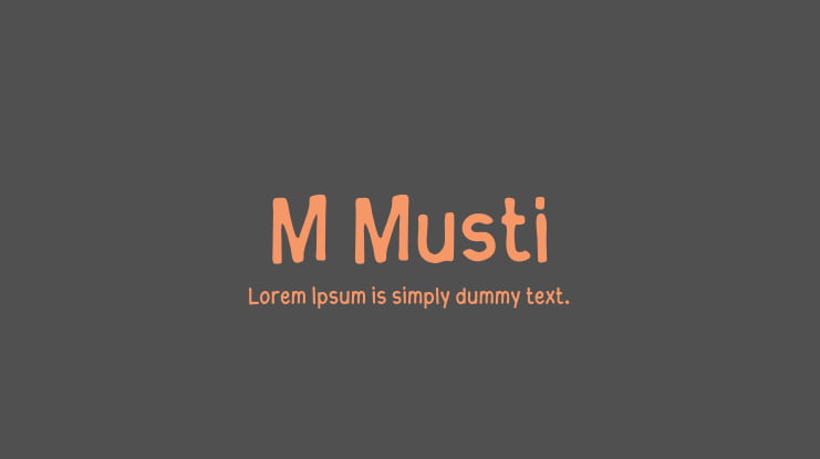 M Musti Font