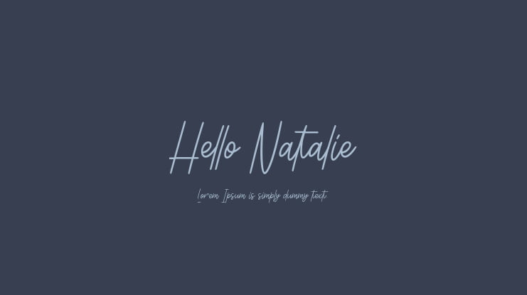 Hello Natalie Font