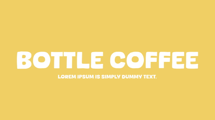 Bottle Coffee Font