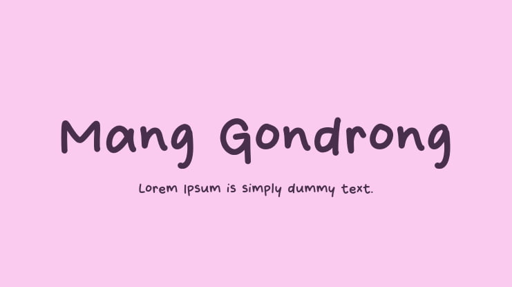 Mang Gondrong Font
