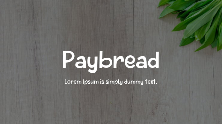 Paybread Font
