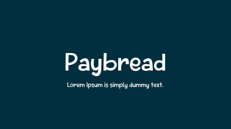 Paybread Font