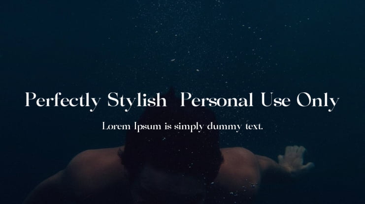 Perfectly Stylish  Personal Use Only Font Family