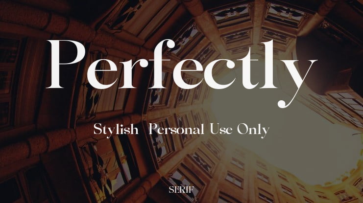 Perfectly Stylish  Personal Use Only Font Family