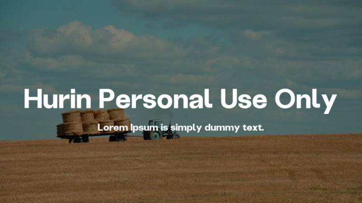 Hurin Personal Use Only Font