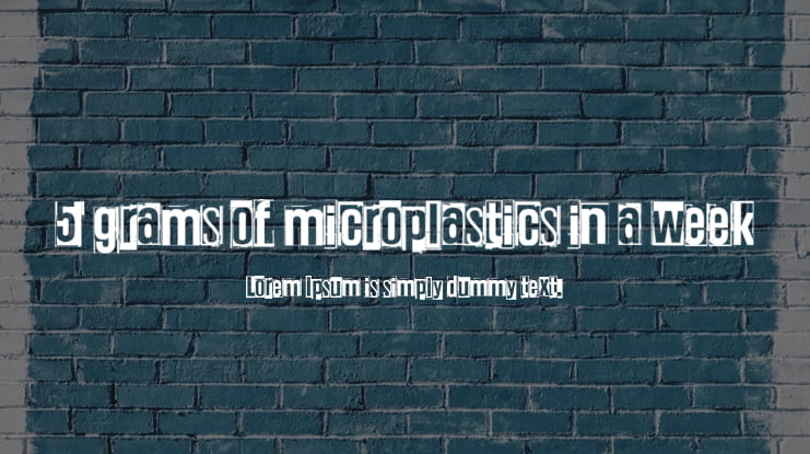 5 grams of microplastics in a week Font