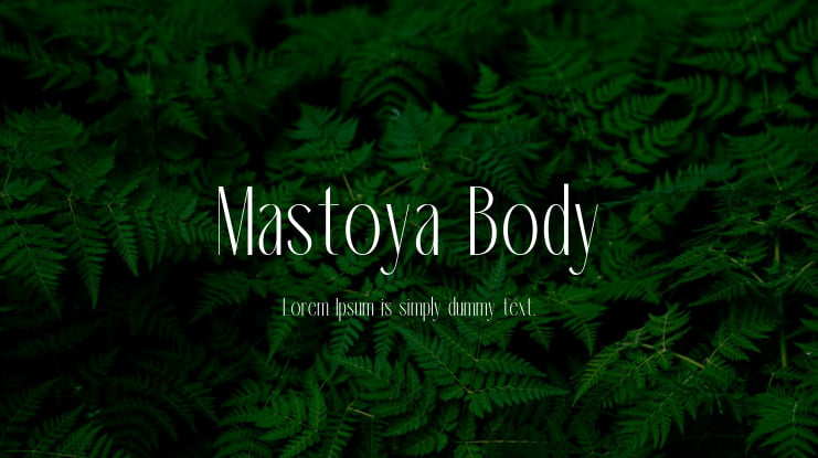 Mastoya Body Font